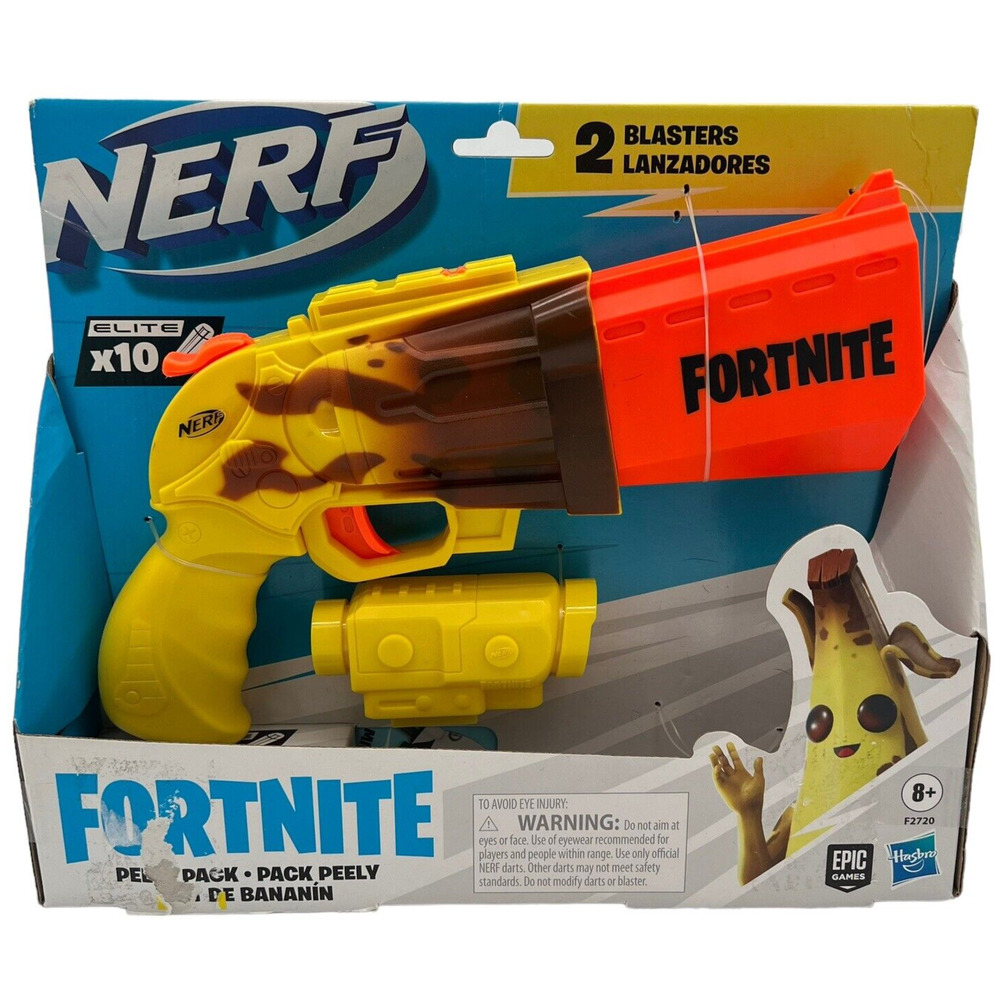Nerf Fortnite Single Blaster 10 Elite Darts Hammer Action Incomplete READ